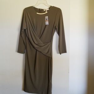 Michael Kors Safari Green slinky stretchy dress